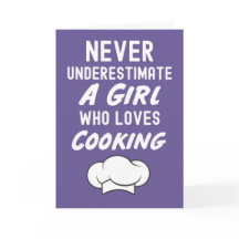 Rosa süße Kochkarten für Mädchen für Kinder Mädche