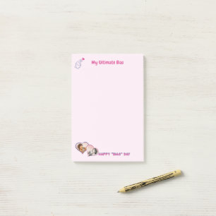 Rosa süße minimalistische Kdrama Kpop 2 Fotos Mädc Post-it Klebezettel