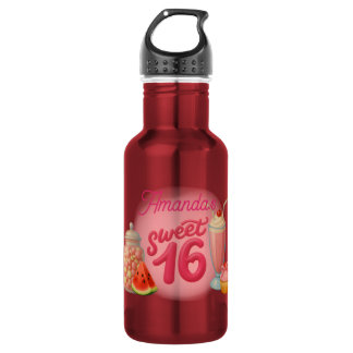 Rosa süße Sixteen-Wasserflasche Edelstahlflasche