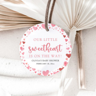 Rosa süße Valentinstag-Baby-Party Geschenkanhänger
