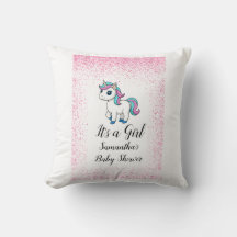 Rosa süßes Wasserfarbe-Einhorn-Baby-Party