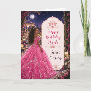 Rosa Sweet 16 Königliche Prinzessin Karte