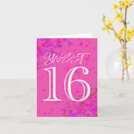 Rosa Sweet 16 leere Geburtstagskarte Karte