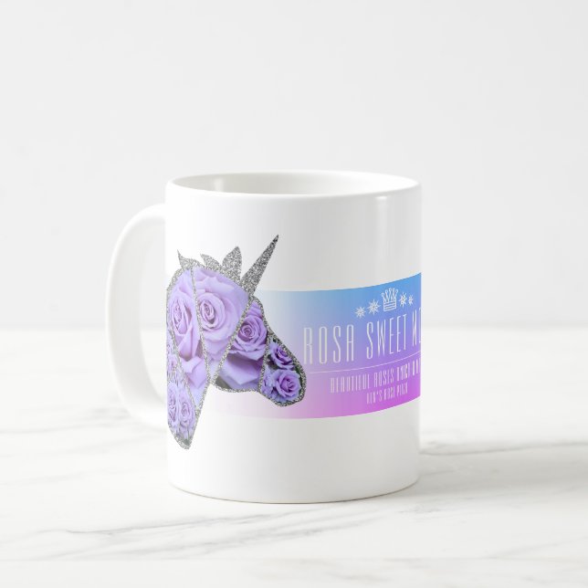 Rosa Sweet Moon Kaffeetasse (Vorderseite Links)
