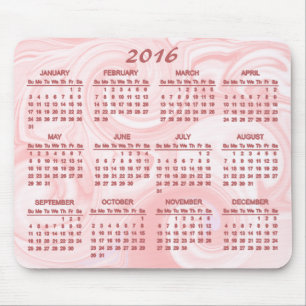 Rosa Swirl 2016 Kalender Mousepad