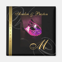 Rosa Swirl Masquerade Maske speichern das Datum Ma