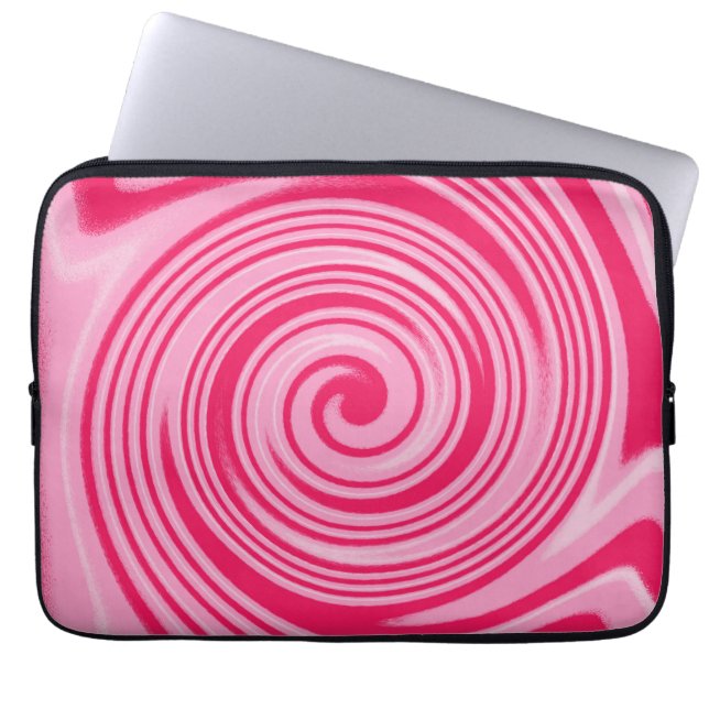 Rosa Swirl-Notebookhülle Laptopschutzhülle (Vorderseite)