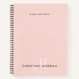 Rosa-Syndrom-Monogramm Notizbuch