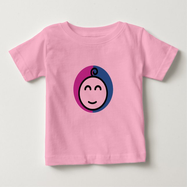 Rosa-T-Shirt (0-24 Monate) Baby T-shirt (Vorderseite)