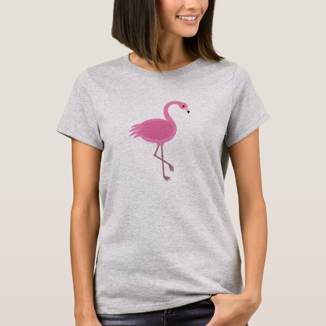 Rosa T - Shirt des Flamingo-T-Shirt-| (Vorderseite)