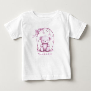 Rosa T-Shirt für Babys mit Teddybär