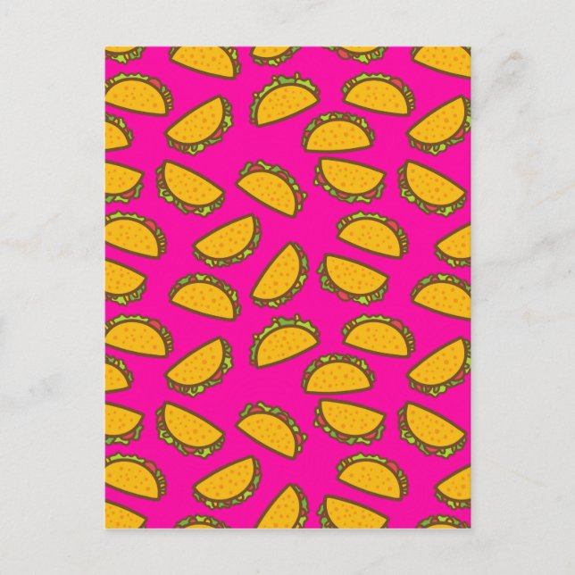 Rosa Tacos Postkarte (Vorderseite)