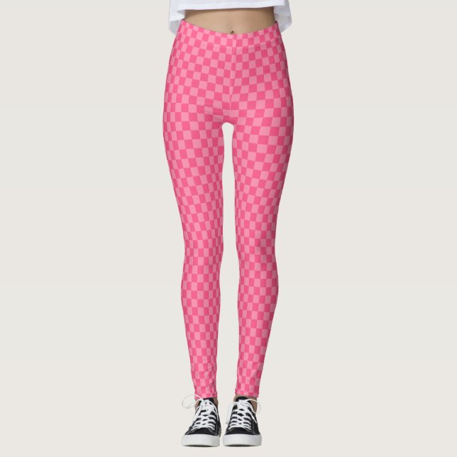 rosa Tafel Leggings (Vorderseite)