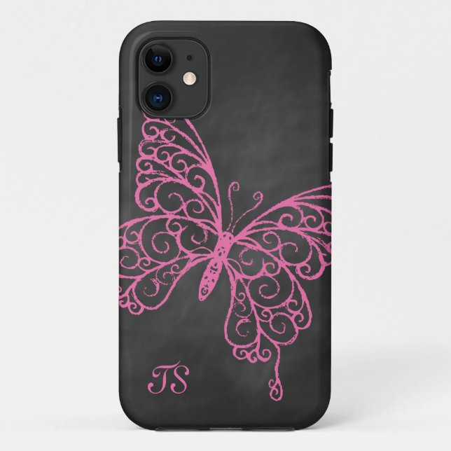 Rosa Tafel-Schmetterling iPhone 5 Case-Mate Hülle (Rückseite)