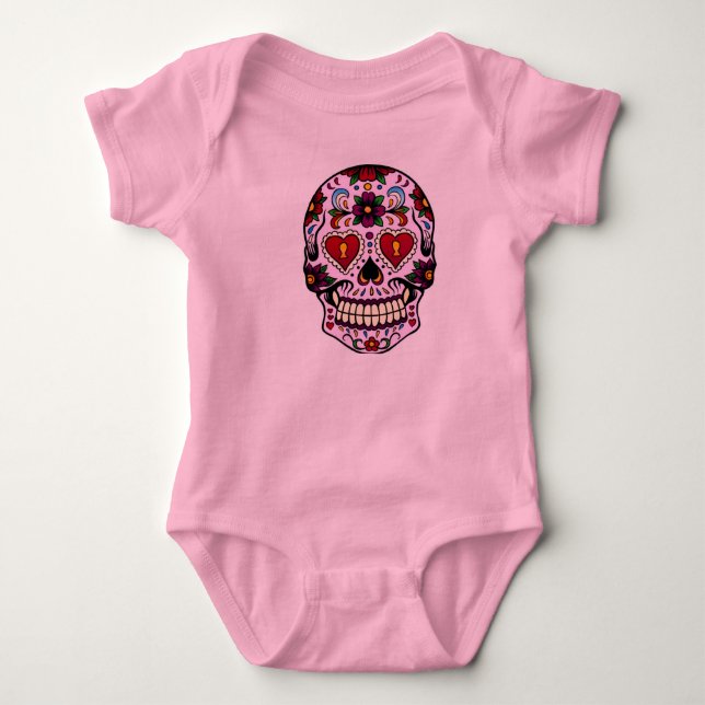 Rosa Tag der Toten Baby Strampler (Vorderseite)