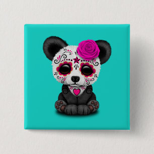 Rosa Tag des toten Pandas CUB Button