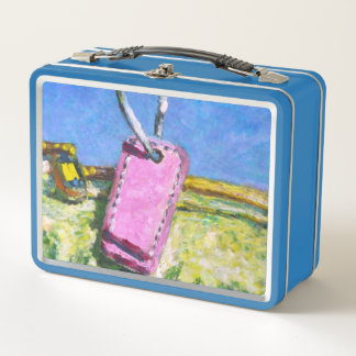Rosa Tag Landschaft Moderne Abstrakte Expressionis Metall Brotdose