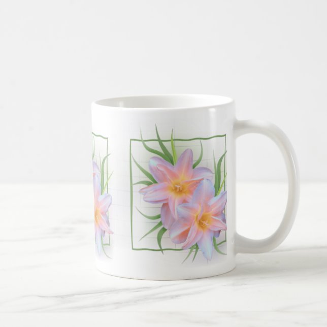 Rosa Tageslilien Tasse (Rechts)