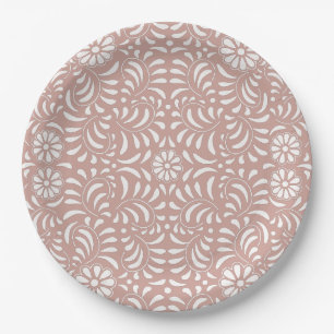 Rosa Talavera Fliese Spanischer Stil Fiesta Pappteller