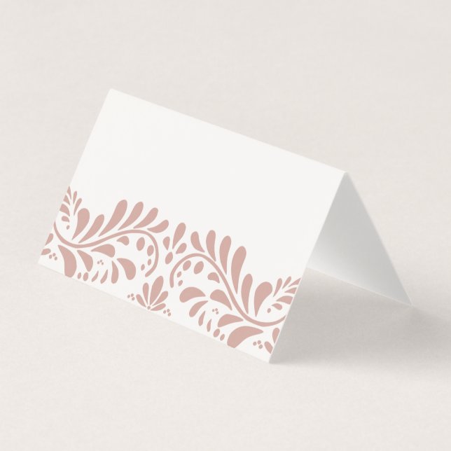 Rosa Talavera Tile Fiesta Platzkarte Tischdekor (Vorderseite)