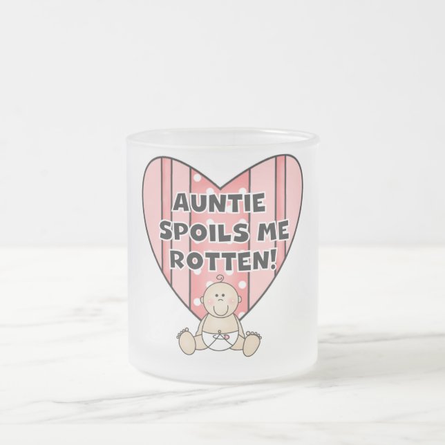 Rosa Tante Spoils Me Tshirts und Geschenke Mattglastasse (Mittel)