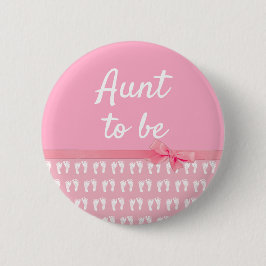 Rosa Tante to be Footprints Baby Shooter Button