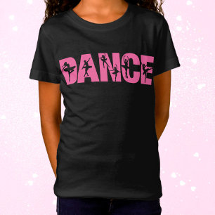 Rosa Tanz mit Ballerina Cutouts T-Shirt