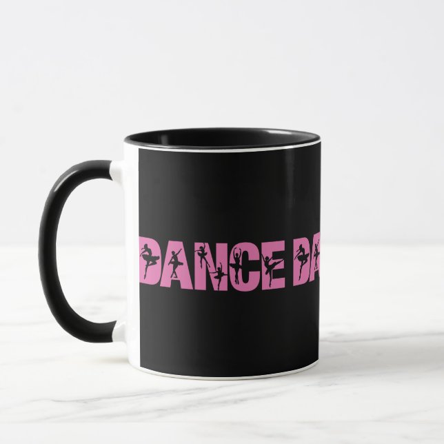 Rosa Tanz mit Ballerina Cutouts Tasse (Links)