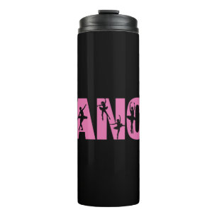 Rosa Tanz mit Ballerina Cutouts Thermosbecher