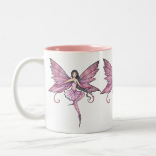 Rosa tanzende Feen-Tasse Zweifarbige Tasse
