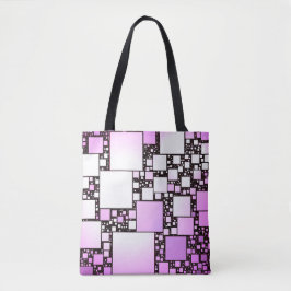 Rosa Tanztasche mit weißem Quadrat