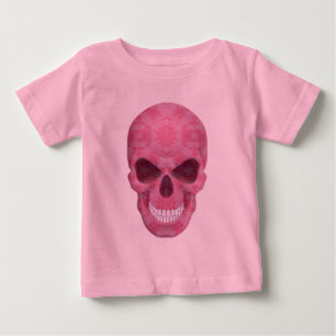 Rosa-Tarn-Schädel-Shirt Baby T-shirt