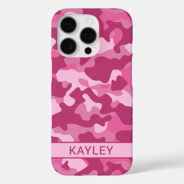 Rosa Tarndruck Personalisiert Case-Mate iPhone Hülle (Rückseite)