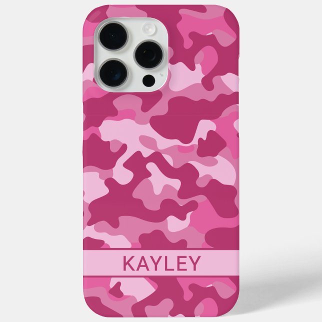 Rosa Tarndruck Personalisiert Case-Mate iPhone Hülle (Rückseite)