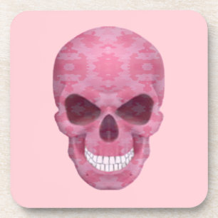 Rosa Tarndruck-Totenkopf-Untersetzer Getränkeuntersetzer