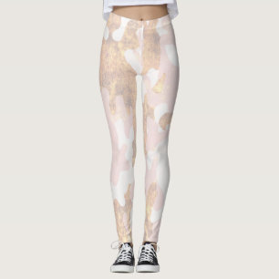Rosa Tarnkappenbildung Glitzer Leggings