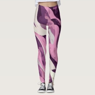 Rosa Tarnmuster Leggings