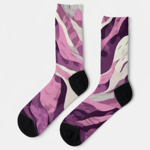 Rosa Tarnmuster Socken