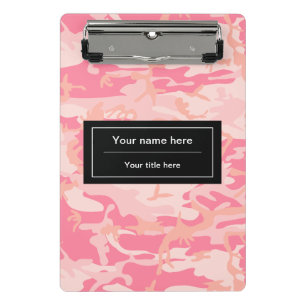 Rosa Tarnmuster, Tarnung, Militär, Armee Mini Klemmbrett