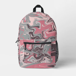 Rosa Tarnmuster-Wirbelkunst  Bedruckter Rucksack