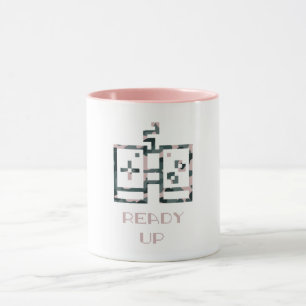 Rosa-Tarnung Game Controller Bereit Machen Gamer Tasse