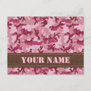 Rosa Tarnung Postkarte