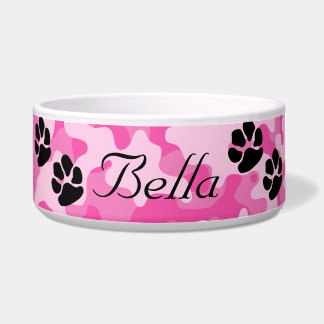 Rosa Tarnungs-Hundeschüssel Napf