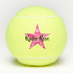 Rosa Tarnungs-Stern mit Namen Tennisbälle