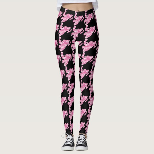 Rosa TarnungSnowmobile Leggings (Vorderseite)
