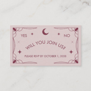 Rosa Tarot Inspiriert RSVP-Karte Begleitkarte