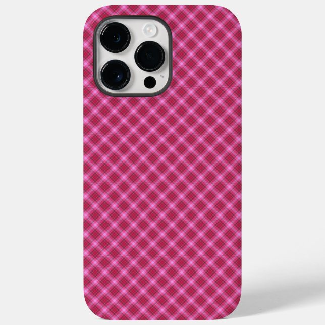 Rosa Tartan Case-Mate iPhone Hülle (Rückseite)