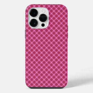 Rosa Tartan iPhone 14 Pro Max Hülle