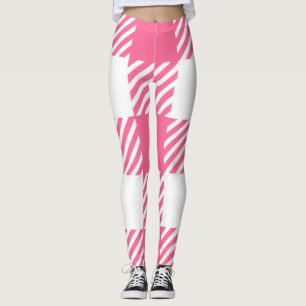 Rosa Tartan-Muster Leggings