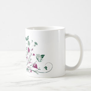 Rosa Tasse mit floralem Swirl